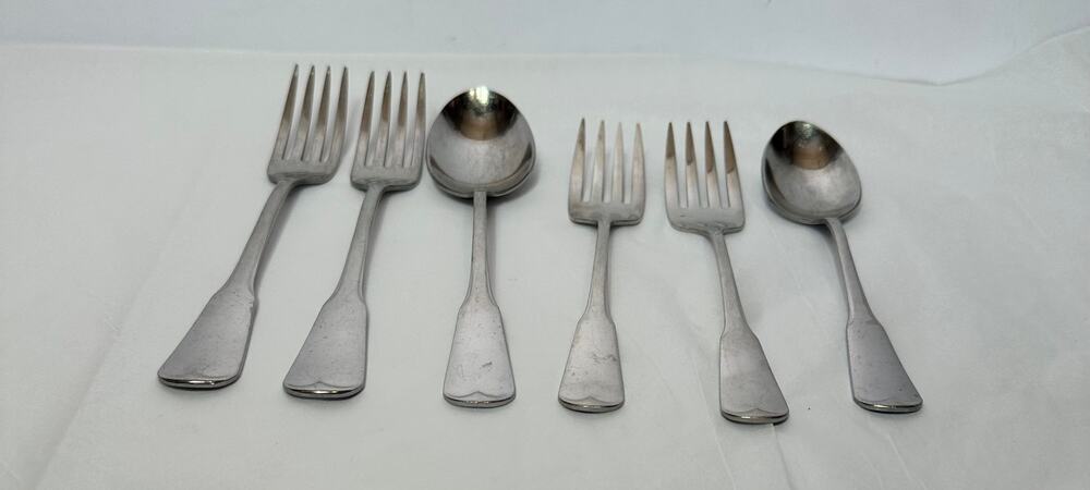Oneida Plymoth Rock Stainless Set of 6 Dinner Salad Fork Tablespoon Teaspoon